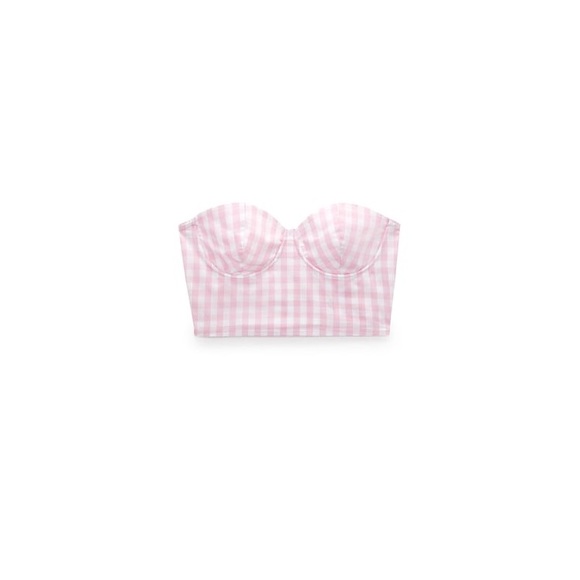 Zara x Barbie Pink Gingham Bustier - Picture 4 of 6